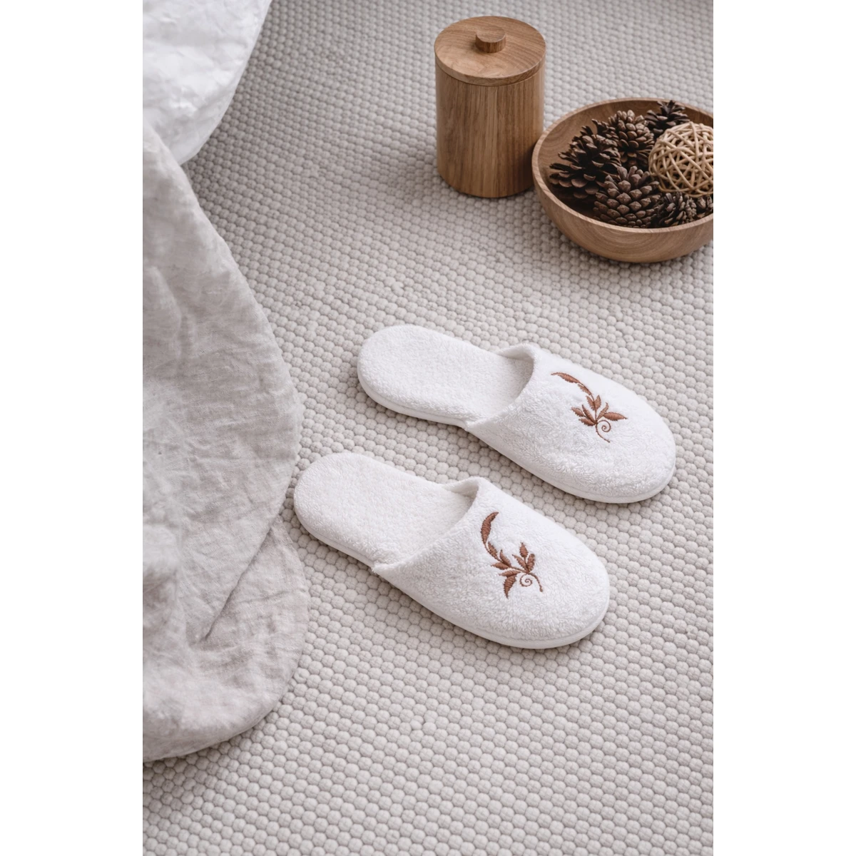 Manamo Elain Slipper Cotton Ecru 37-39