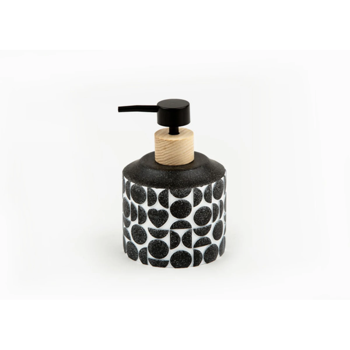 Manamo Linyi Liquid Soap Dispenser  Polyresin Black  9.6x9.6x13.9 cm