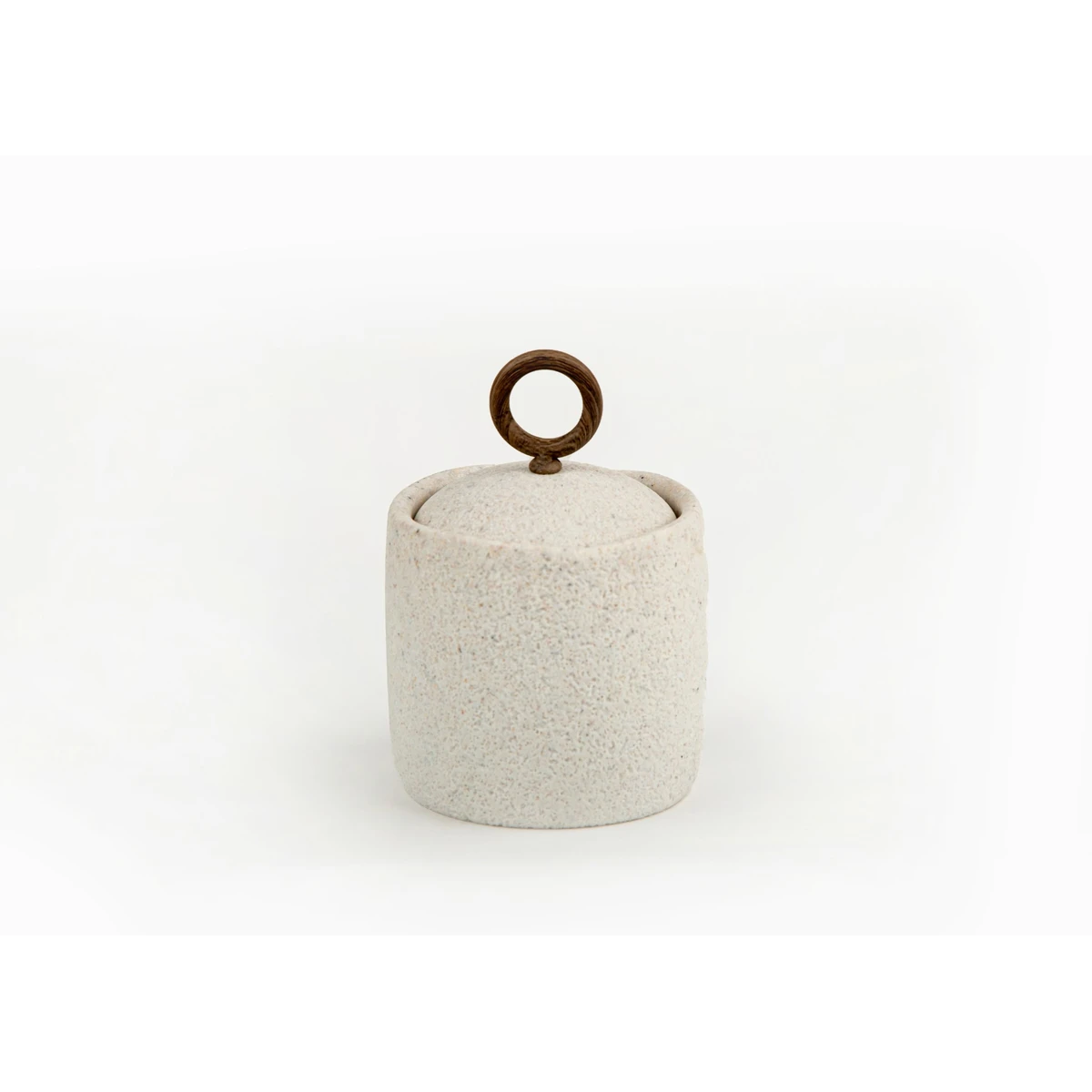 Manamo Elegance Cotton Cover Polyresin Ecru  9.3x9.3x12.9 cm