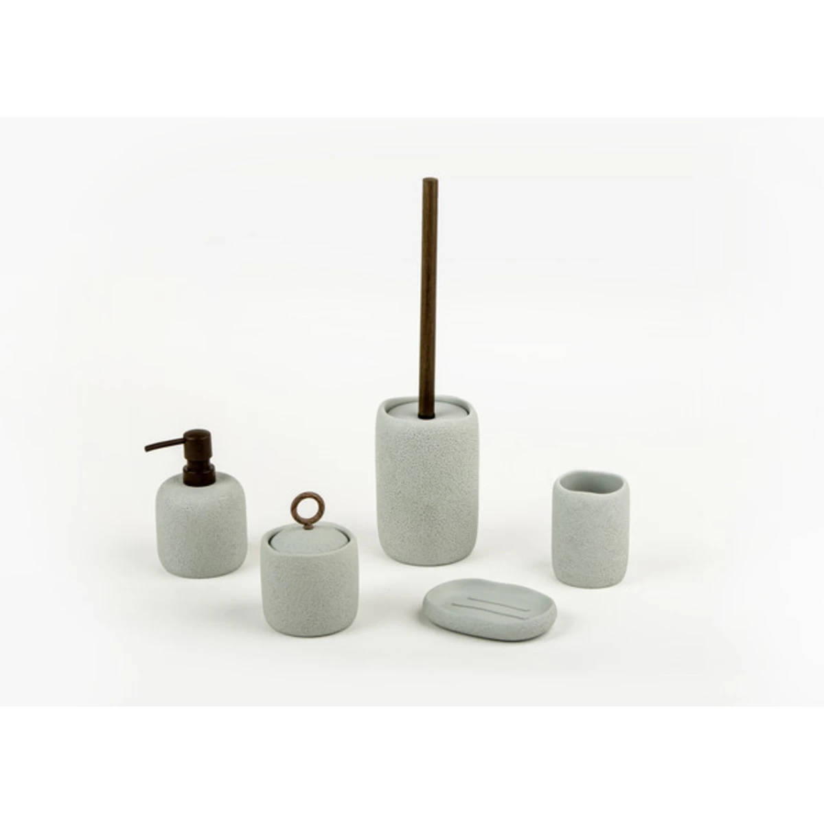 Manamo Elegance Toothpaste Dispenser Polyresin Gray  7.7x7.7x9.7 cm