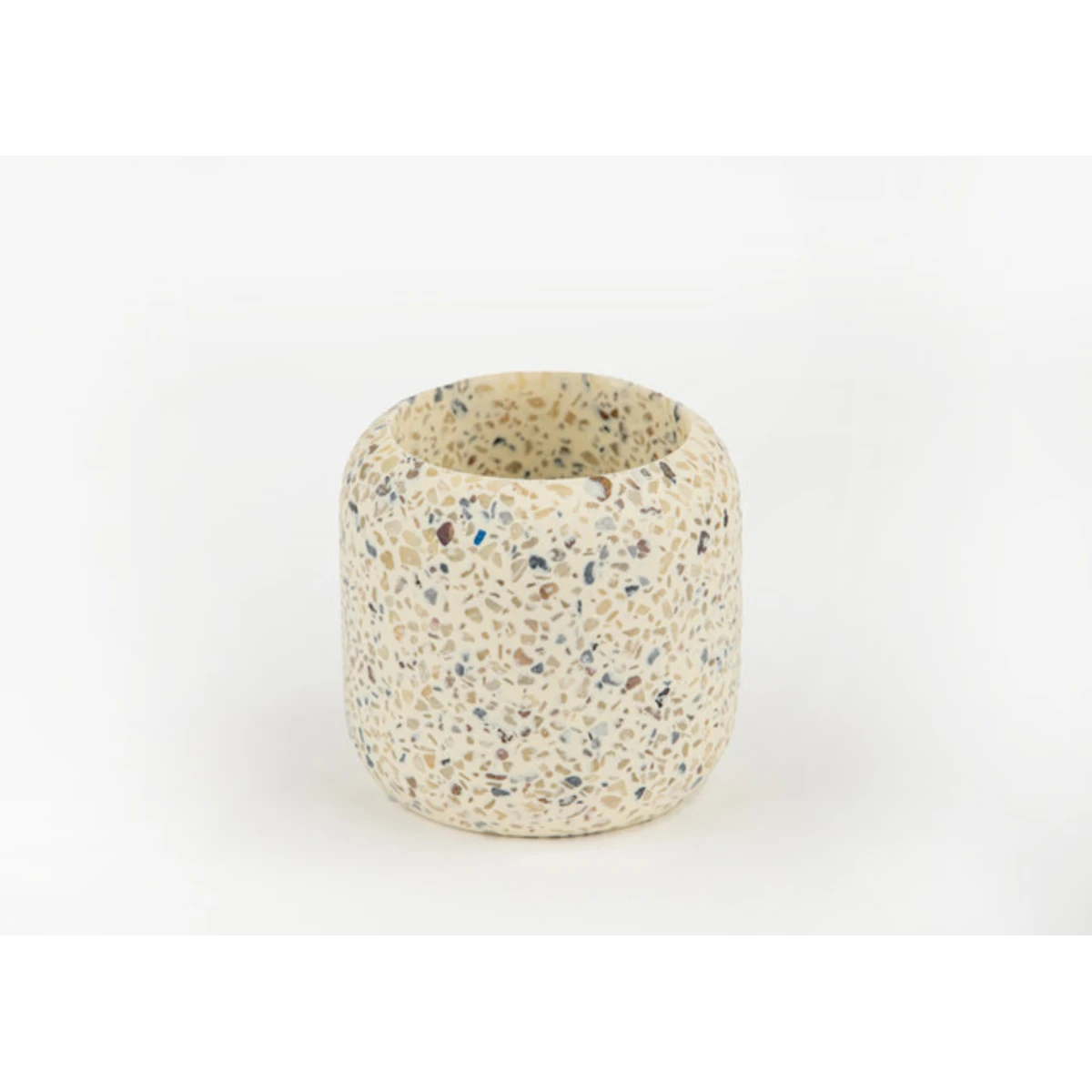 Manamo Karo Toothpaste Dispenser Polyresin / Terazzo Ecru  9x9x8.3 cm