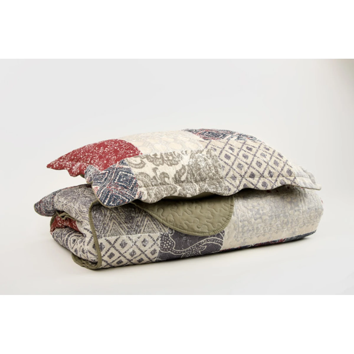 Manamo Paisley Bed Cover  Mink Single  180x240+50x70 cm