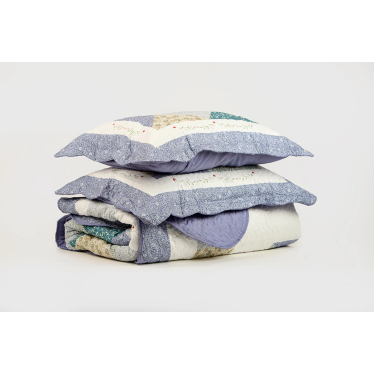 Manamo Perla Bed Cover  Indigo Double 240x250+50x70 cm (2pc)