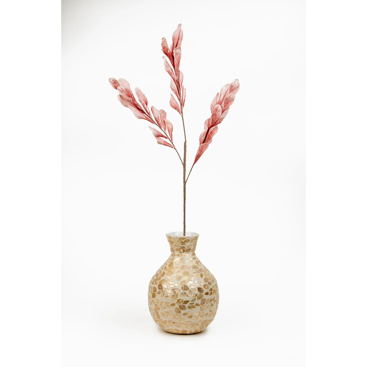 Manamo Leaves Branch Artificial Flower  Powder 103 cm