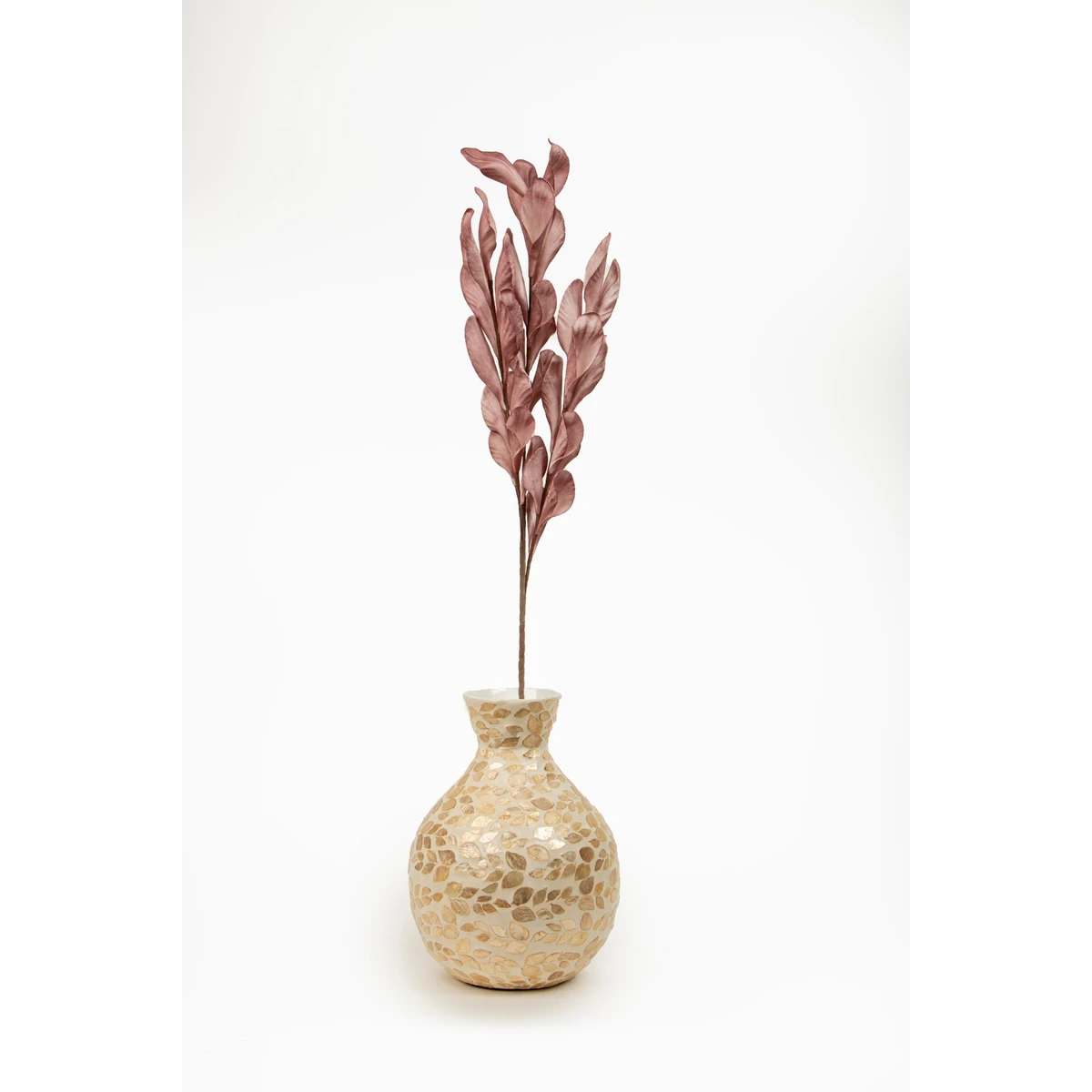 Manamo Leaves Branch Artificial Flower  Damson 103 cm