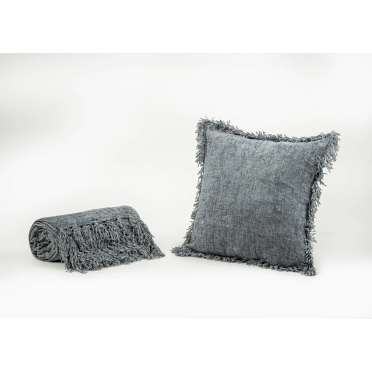 Manamo Chic Decorative Pillow Case Polyester Grey 45x45 cm