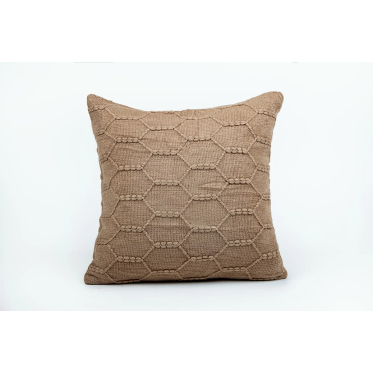 Manamo Honeycomb Decorative Pillow Case Acrylic Mocha 45x45 cm
