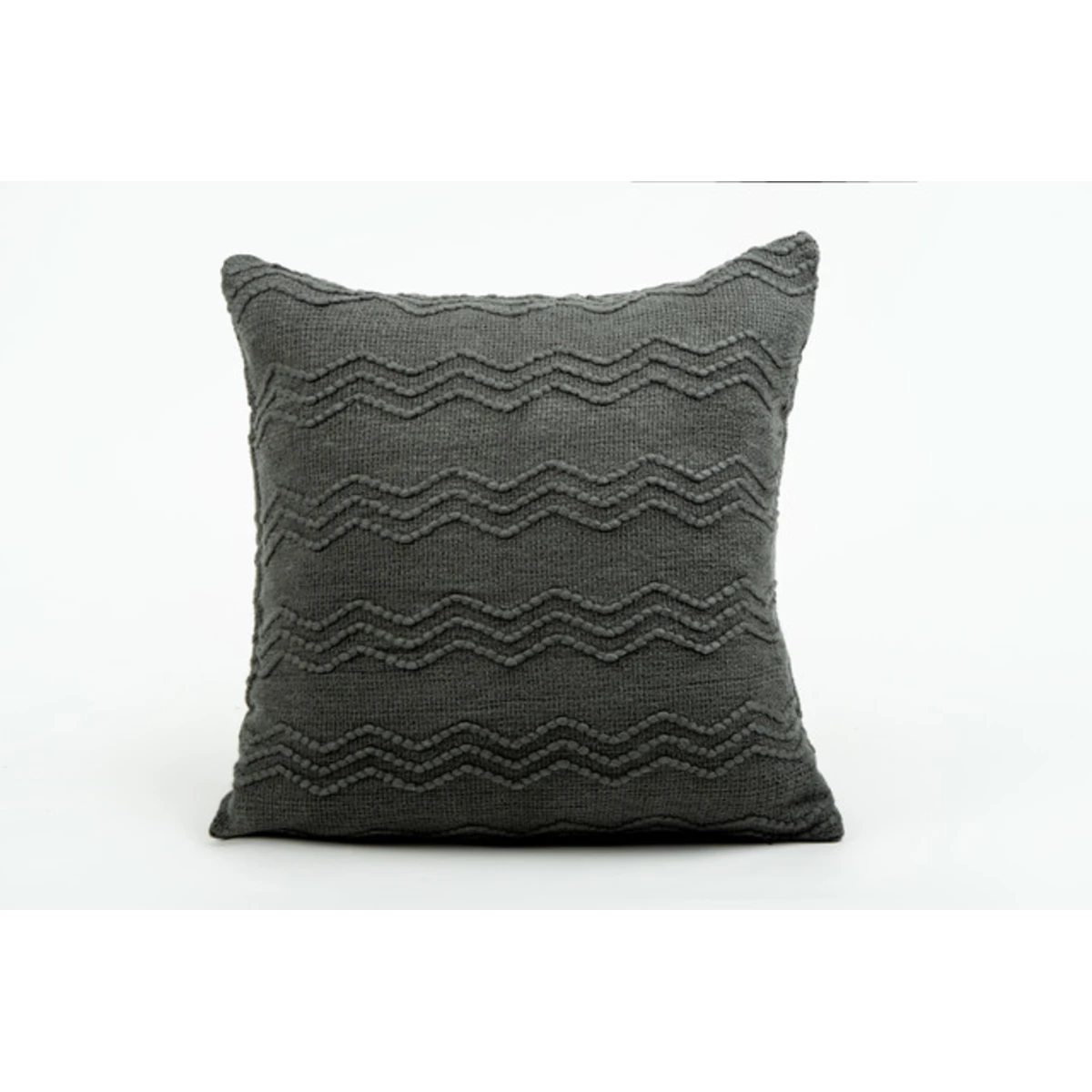 Manamo Zigzag Decorative Pillow Case Acrylic Anthracite 45x45 cm