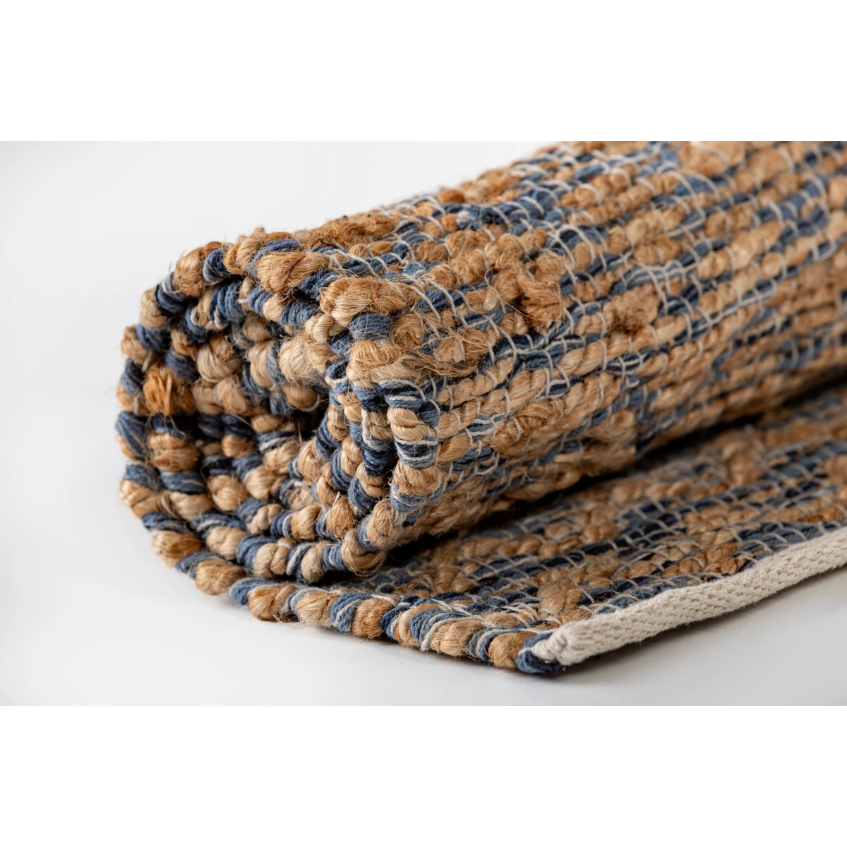 Manamo Lena Carpet Jute Denim Natural/Blue 80x130 cm