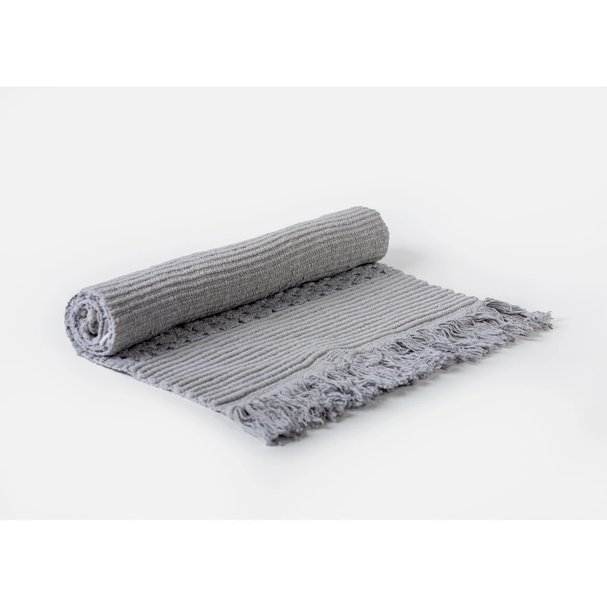 Manamo Pretty Bath Mat Cotton Hand Woven Light Grey 50x80 cm