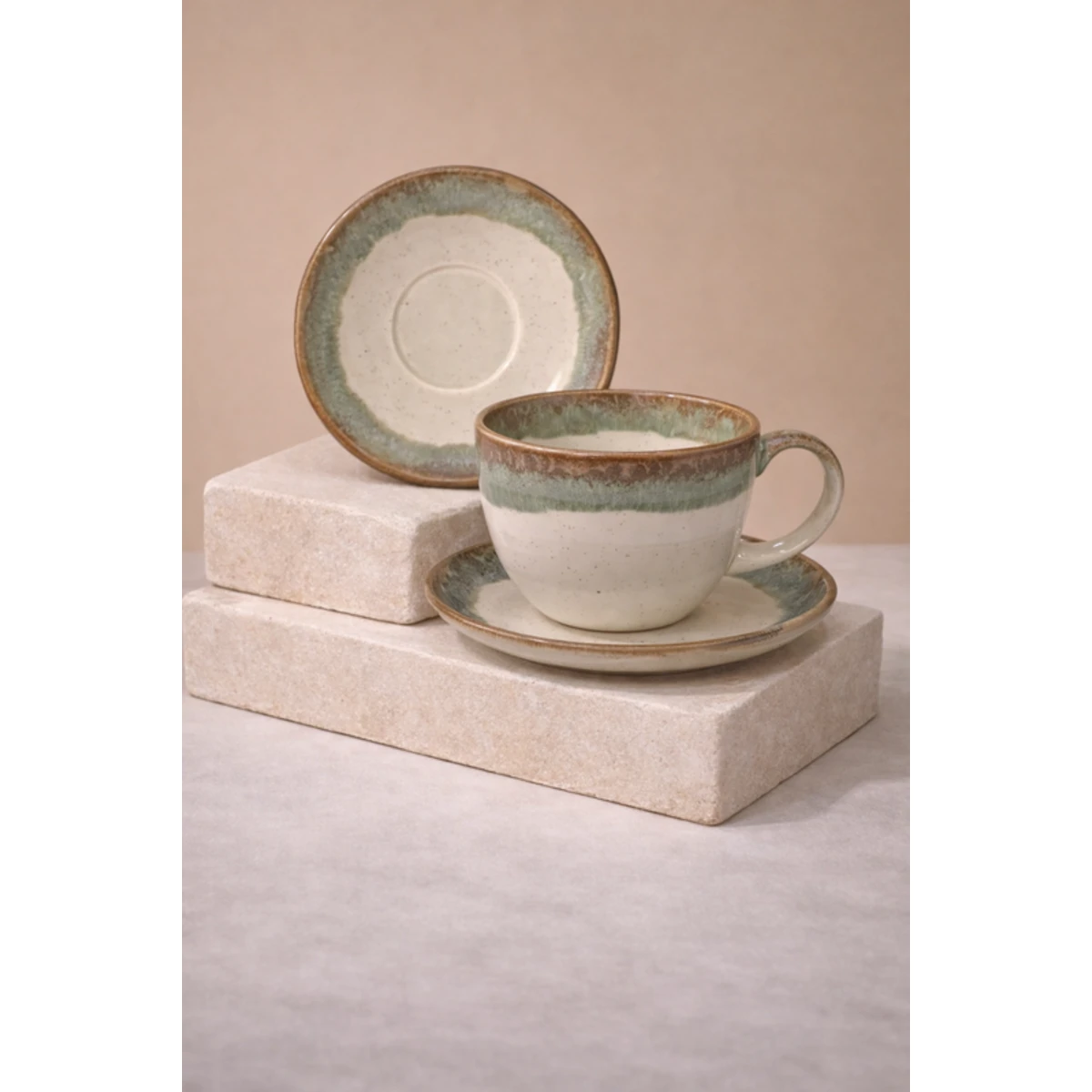 Manamo Luna Cappuccino Mug Ceramiic Green  290 cc