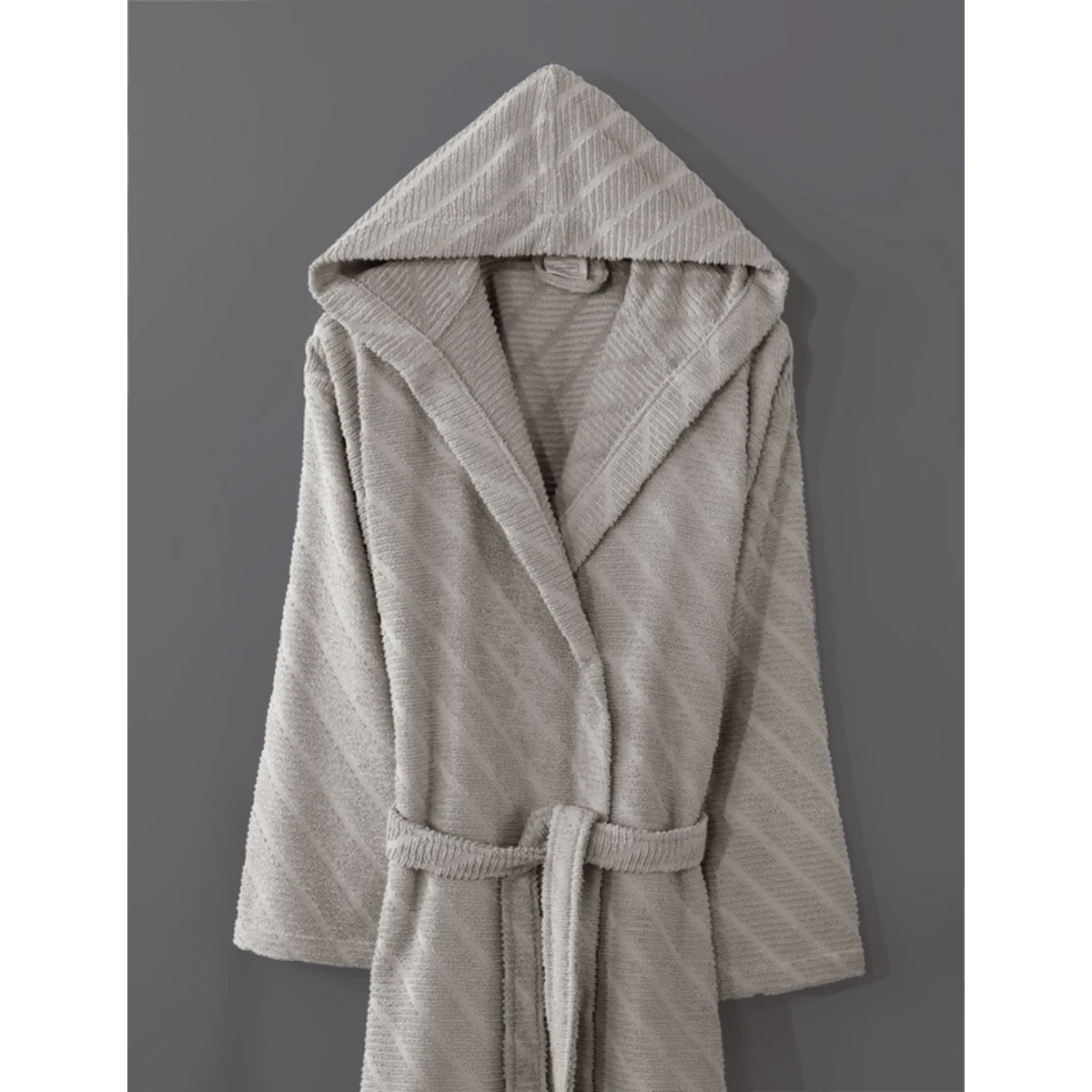 Manamo Dolce Bathrobe Cotton Vizon Jaqcuard Hooded 2XL/3XL