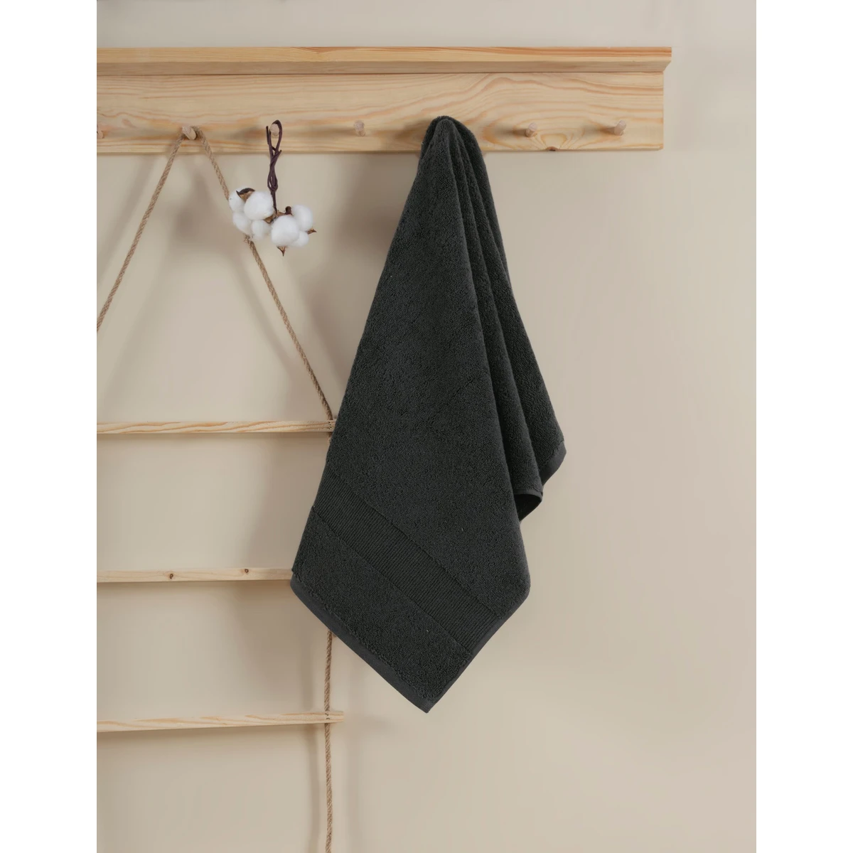 Manamo Nepit Jacquard Luks Face Towel Black 50X85