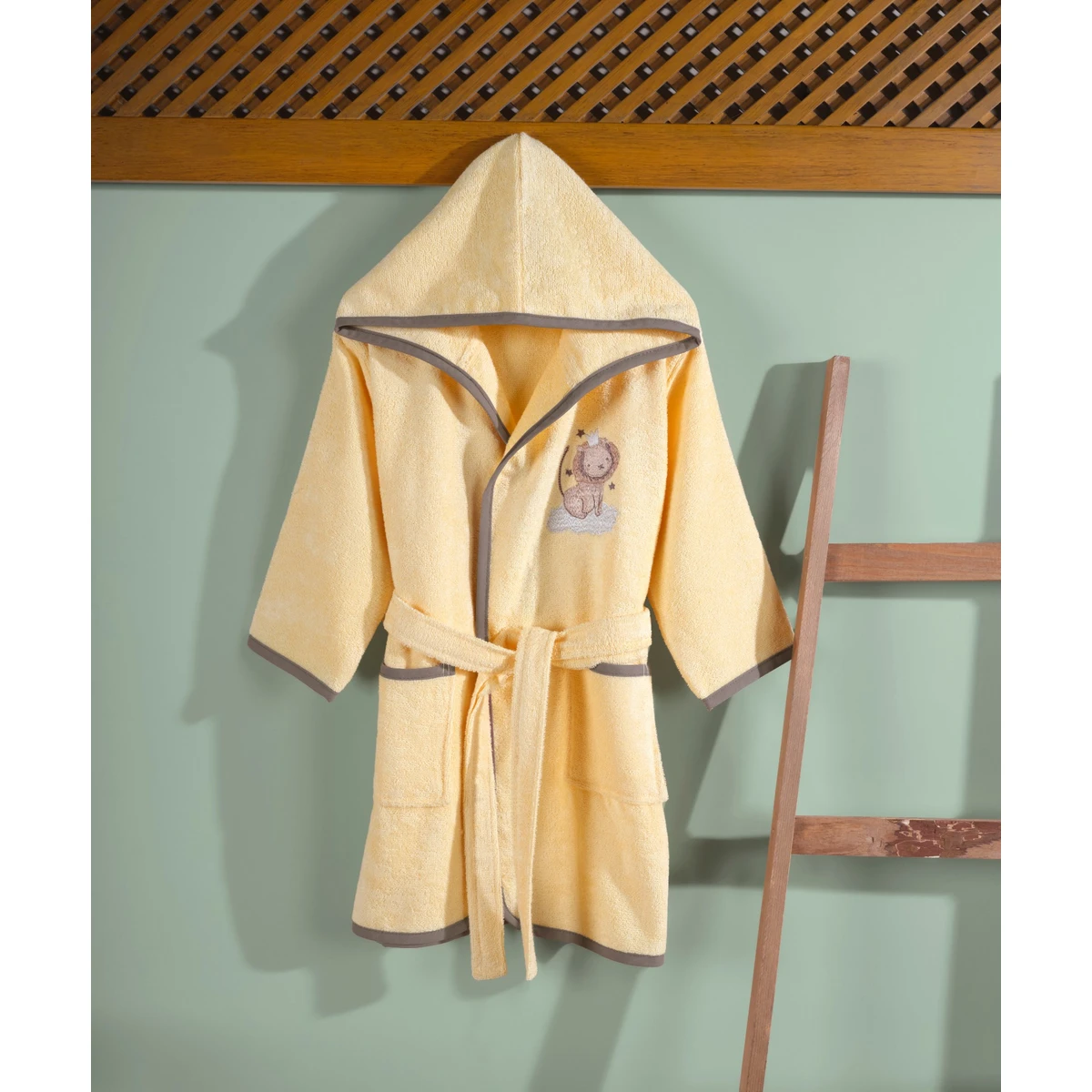 Manamo  Baby Zoo baby Bamboo Bathrobe Yellow 24/36 Month