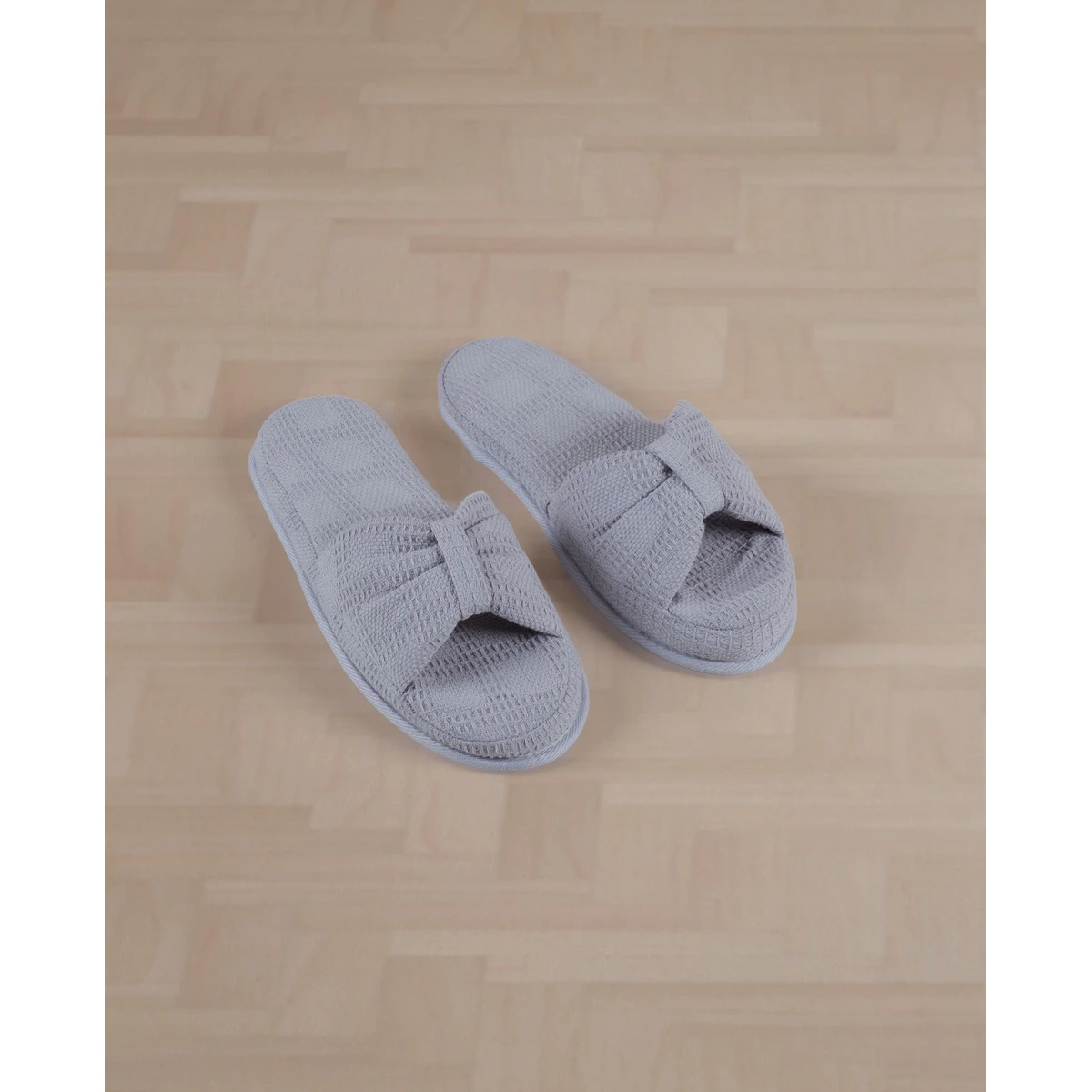 Manamo Roma Slipper Waffle Cotton Metal Grey  37-39