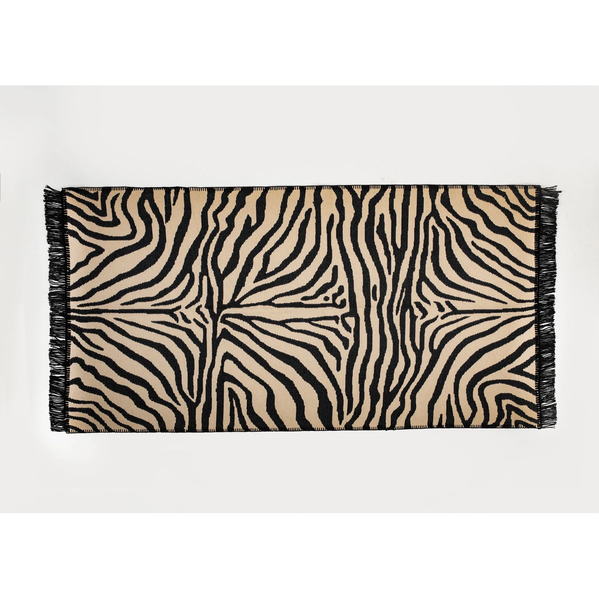 Manamo Zebra Carpet Acrylic Black/Mink 80x150 cm