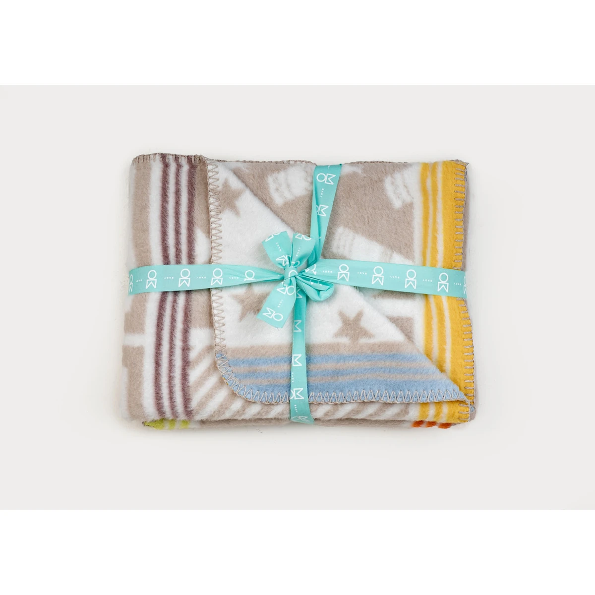 Manamo Pony Baby Blanket Cotton Acrylic Ecru  100x120 cm