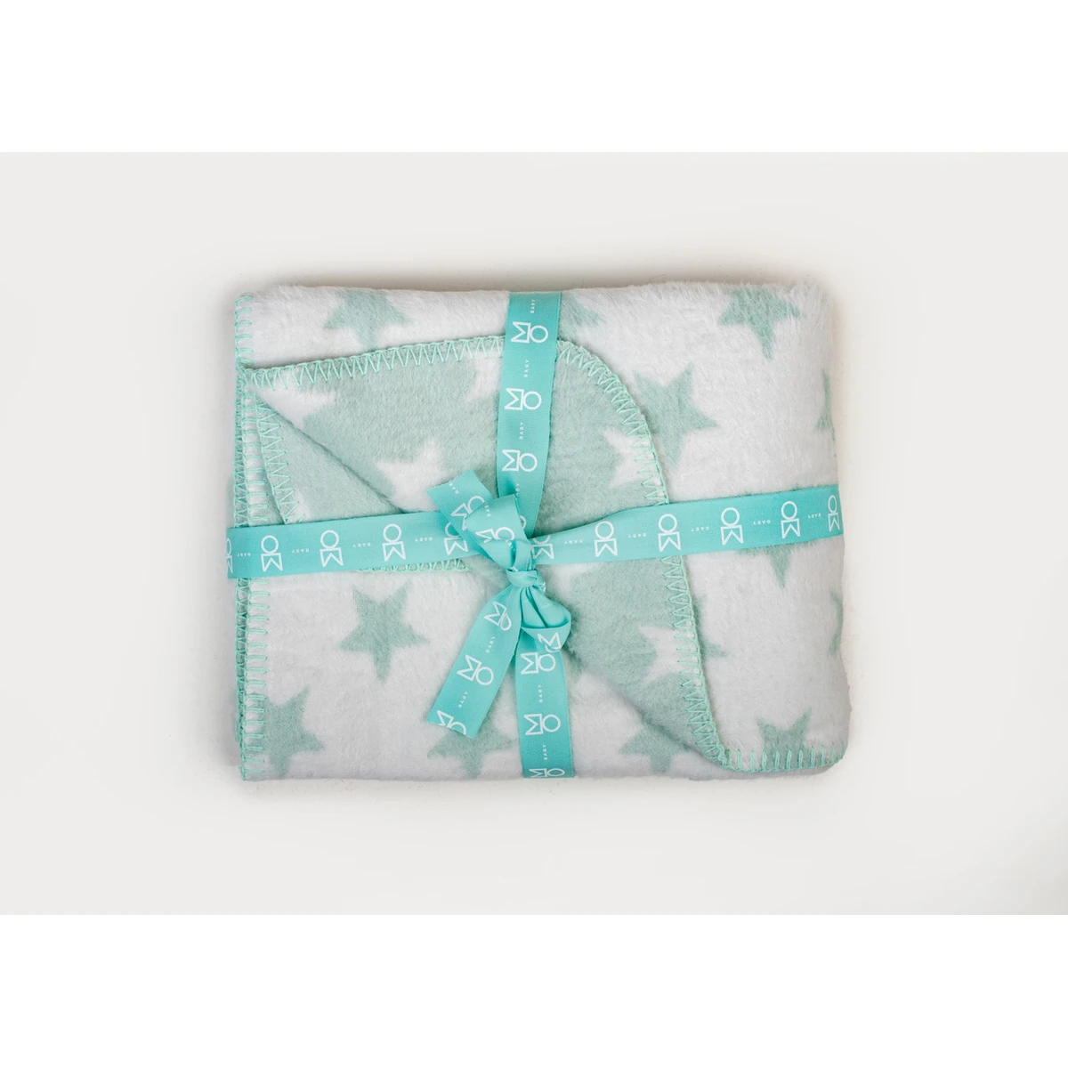 Manamo Luna Baby Blanket Cotton Acrylic Light Blue  100x120 cm