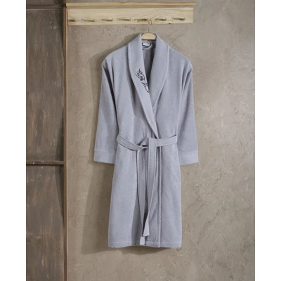 Manamo Elain Bathrobe Cotton Grey L/XL