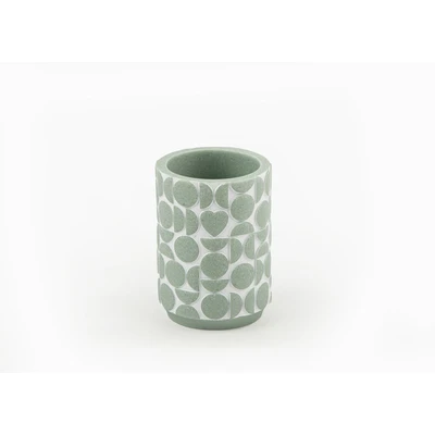 Manamo Linyi Toothpaste Dispenser Polyresin Cameo Green  7.9x7.9x10.9 cm