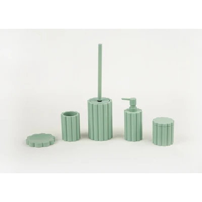 Manamo Tria Toothpaste Dispenser Polyresin Cameo Green  7.5x7.5x11 cm