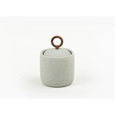 Manamo Elegance Cotton Cover Polyresin Gray  9.3x9.3x12.9 cm