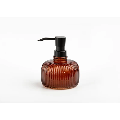 Manamo Star Liquid Soap Dispenser  Glass Amber  10.3x10.3x13.1 cm