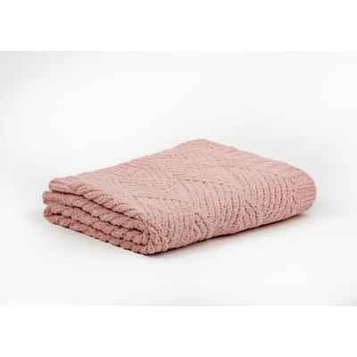Manamo Diamond Baby Blanket Acrylic Light Pink 90x90 cm
