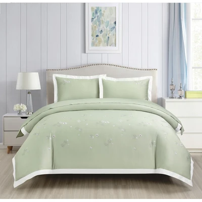 Manamo Moon Bed Linnen Set  Saten Embroidered Mint Double200x220 cm+240x260 cm+50x70 cm(2)