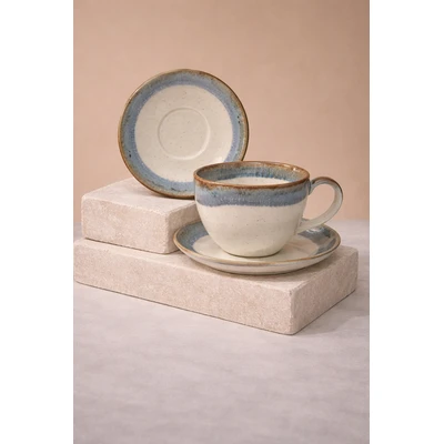 Manamo Luna Nescafe Mug Ceramiic Indigo  210 cc