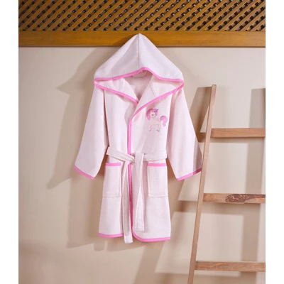Manamo  Pony baby Bamboo Bathrobe Soft Pink 12/24 Month