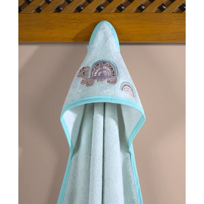 Manamo Tiny Turtels Baby Hooded Towel  Cameo 90X90 cm