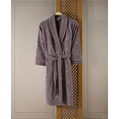 Manamo Paisley  Jacquard  Bathrobe Mauve L/XL