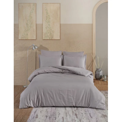 Manamo Prime Stripe Bed Linnen Set  Saten Grey Double200x220+50x70 cm(2)+240x260 cm