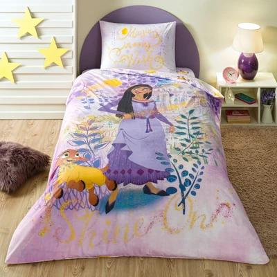 TAC Cotton Disney Wish  Bed Linen Set Single Size 160x220+100x200+50x70 (1 pc)