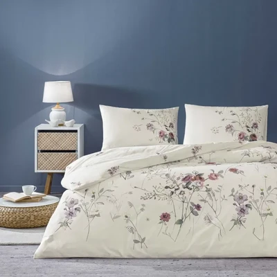TAC Kiara Bed Linen Set Cotton Cream Single  160x220+180x260+50x70 cm